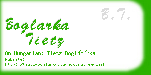 boglarka tietz business card